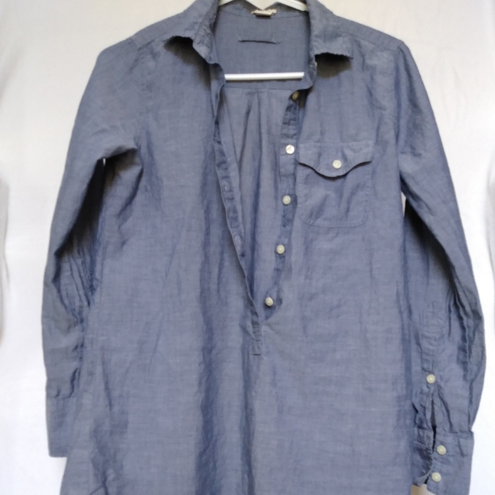 J.Crew Women's XXS Half Button Down Dress Shirt